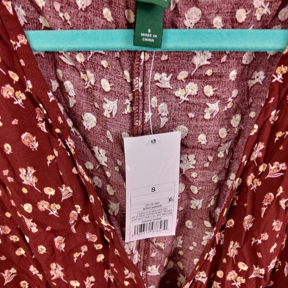 Wild Fable Berry Maroon Jumpsuit with Belt NWT - Picture 8 of 8